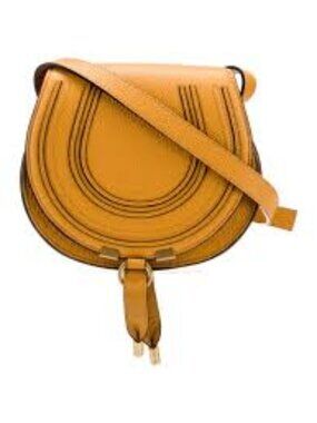 Chloé Marcie Small Crossbody Bag | Mustard Grained Leather | Gold Hardware